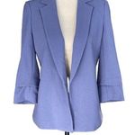 Bar III  XX-Small Blazer Jacket Open Front 3/4 Sleeve Lined Pockets Collared Blue Photo 0