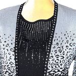 Alfred Dunner  gorgeous black and silver 2 piece top! Photo 2