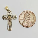 Stamped 10k Solid Gold Cross Charm Pendant  Photo 4