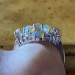 Natural Honey Opal Cocktail Ring Size 9 Silver Photo 1