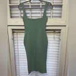 Nasty Gal  Split Hem Midi Dress - Sage Green Photo 2