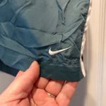 Nike VTG Women's Athletic Shorts Teal White Stripe Nylon Sz L Pockets Active Photo 1