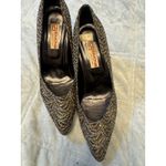 Simona Made in Italy Pointed Toe Heels Glitter Sparkle Party Shoes Black Size 7 Photo 1