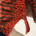 Free People Coral/Gray Striped Sweater XS Photo 3