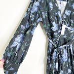 Marchesa Notte Indigo Midi Dress Long Sleeve Zip Photo 5