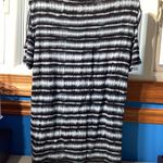 Rock & Republic Tie Dye Striped Blue Top With Shoulder Cutouts Size XL Photo 2