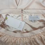 Theia BHLDN Mila Off the Shoulder Lace Jumpsuit Pink Braidesmaid Size 8 Photo 11