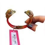 Kurt Geiger NWT  LONDON GOLD MULTI CRYSTAL SIGNATURE EAGLE HINGED CUFF BRACELET Photo 4