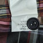 prAna  Quincy Skirt Grey Coal Wool Blend Wrap Buckle Closure Plaid Lining Size M Photo 7