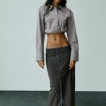 ZARA NWT BELTED STRIPED CROP SHIRT SIZE XXL ref 7200/015 Photo 1