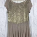 American Eagle  Y2K Metallic Peasant Short Sleeve Photo 1