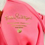 Lilly Pulitzer  Mango Shift Dress Size Large Pink Sun Ray Daisy Lasercut Scuba Photo 5