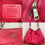 Coach  F57545 Lexy Rasberry Red Pinkish Red Pebbled Leather Shoulder Bag Photo 13