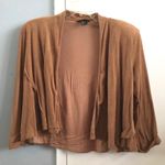 H&M Faux Suede Tan Draped Blazer Photo 7