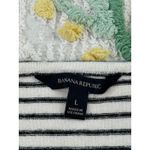 Banana Republic Black White Stripe Asymmetrical Twist Tank Top Womens Large Photo 3