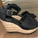 Wild Diva  Black/Tan Wedges 7.5 Photo 2