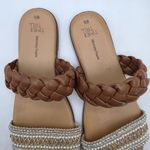 Time And Tru Memory Foam Brown Beaded Sandals Sz 6.5 Photo 4