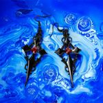 Retro Style Gothic Black Cross Earrings Funky Vintage Style Faux Fashion Jewelr Photo 3