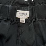 Aritzia Wilfred Silk Pull on black ruffled waist with side pockets size small Photo 2