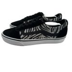 Vans  Womens Ward Black White Metallic Zebra Skate Shoes Sneakers Size 9.5 US Photo 2