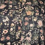 Peruvian Connection  Black/Brown Floral Long Sleeve Baby Doll Size Large Photo 1