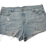 Levi's ‎ 501 Womens Denim Jean Shorts Size 22W Button Fly light wash Frayed Hem Photo 0