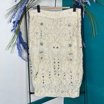 ZARA  ivory lace beaded, pencil skirt, size small Photo 1