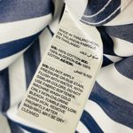 Chico's Chico’s No-Iron Cotton Striped Stain Shield Shirt Navy & White Striped Size 4/6 Photo 6