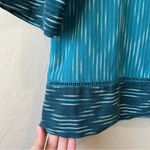 Pure Jill tall blouse ikat color block boxy loose Lagenlook cotton cropped boho Blue Photo 5