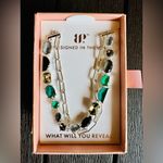 BP Holiday Jewel Candy Bracelet BR22875 moss&marble/silver plating. Green Photo 1
