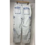 BLANK NYC  The Franklin Rib Cage Wide Leg Cargo Jeans Pants Women's 30 Light Wash Photo 2