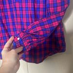 Gap  plaid blue pink purple colors medium top Photo 1