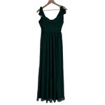 Lulus Radiant Charisma Emerald Chiffon Ruched Tie Photo 2