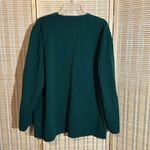 Devernois Paris Vintage 1970s Forest Green Preppy Cardigan Sweater Blazer Size 18 Photo 10