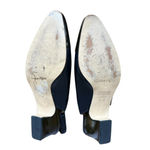 Etienne Aigner  blue and black slingback patent leather cap toe heels 6 1/2M Photo 8