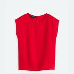 Montgomery Post Cheryl Airette Blouse Red Medium NWT STITCH FIX Photo 2