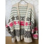 Natural Life Cream Calla Wool Blend Jacquard Cardigan Sweater - Size - L/XL Photo 6