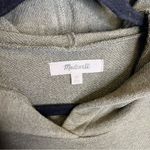 Madewell  |‎ XS Pullover Woman’s Olive Green Hoodie Puff Sleeve Photo 3