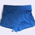 Blue white micro mini drawstring sporty active gym shorts. Measurement in pics Photo 1