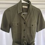 Madewell Jumpsuit Womens Size Small Tie Waist Military Green Coveralls Photo 2
