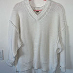 Free People White knit v neck sweater Photo 0
