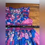 Free People Floral Sleeveless Lace Spring Fling Mini Dress Ultra Violet Combo Photo 5