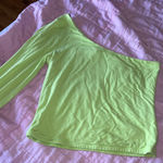 Forever 21 Neon Green One Shoulder Long Sleeve Photo 0