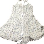 Rue 21 Blue and White ditsyFloral Romper NEW Size medium Photo 5