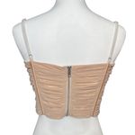 Salty Women’s Size L Nude Satin Lace-up Corset Top Balletcore Coquette Festival Photo 2