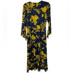 CAbi Midnight Dress Style 4242 Navy Blue Gold Floral Midi Dress Size SMALL Photo 4
