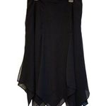 Women's J.B.S Asymmetrical Black Skirt Flowy Flounce Size 16 EUC #7943 Photo 0