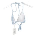 ANDIE NWT  Swim The String Top Bikini Top Textured Gingham Size Medium M NEW Photo 6