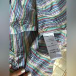 See By Chloe Off the Shoulder Striped Linen Top Photo 3