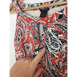 Ann Taylor Orange Navy Keyhole Paisley Sleeveless Maxi Dress Small Petite SP Photo 4